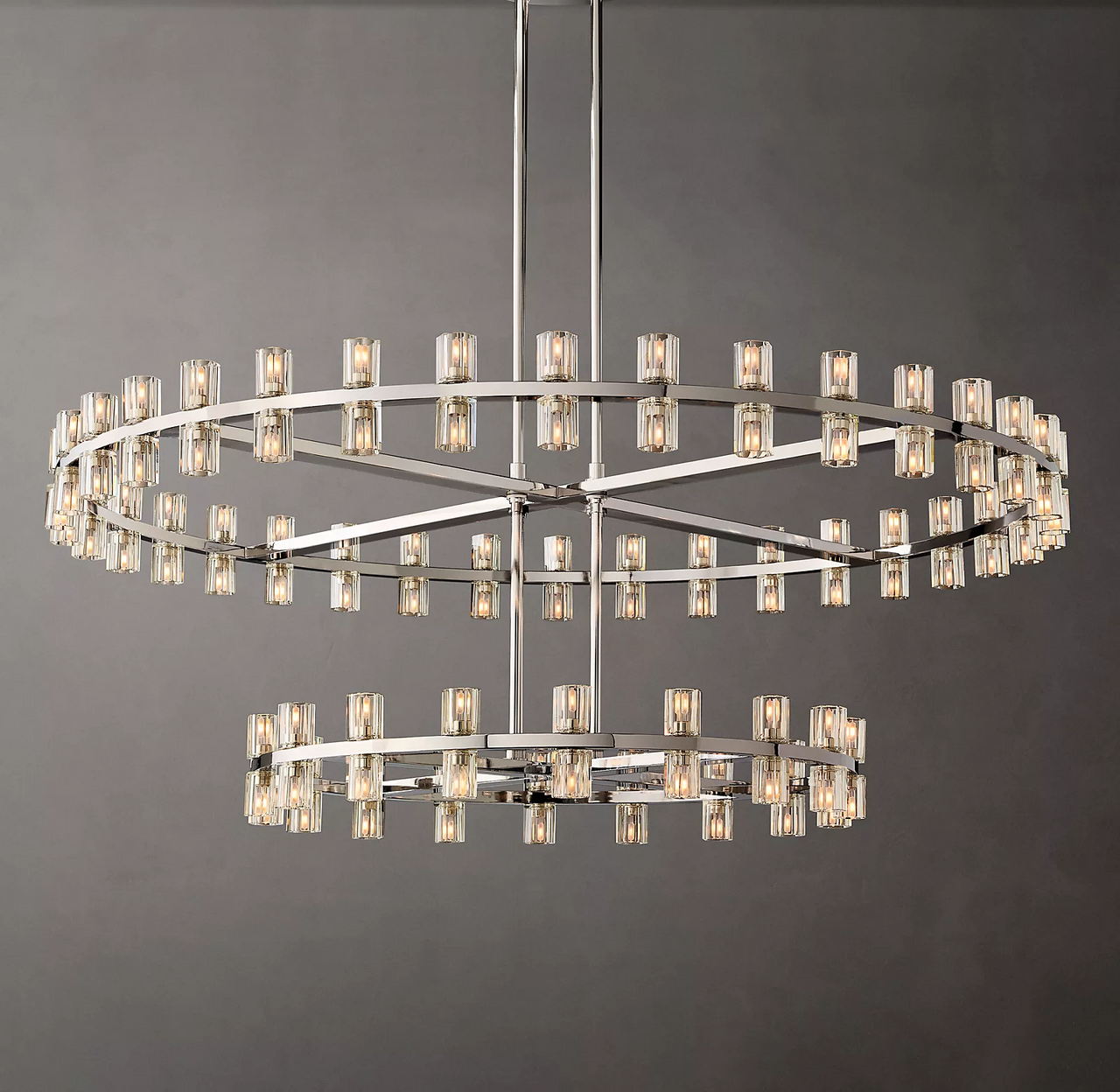All Copper Luxury Large Crystal Chandelier
