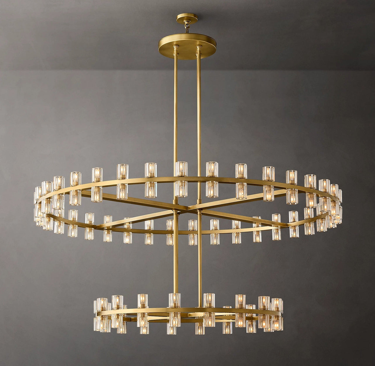 All Copper Luxury Large Crystal Chandelier