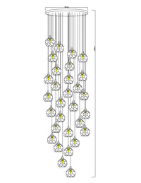 Thumbnail for Modern Chandelier Crystal Ball Linear Pendant Light