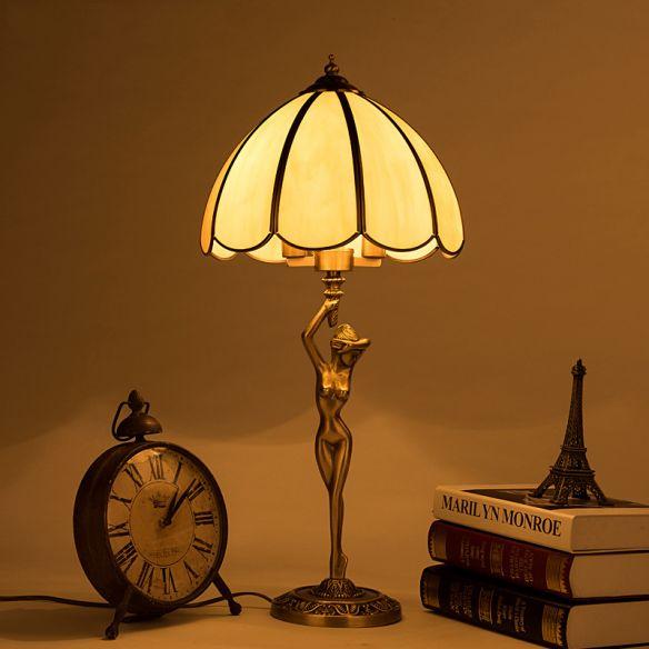Golden art table lamp