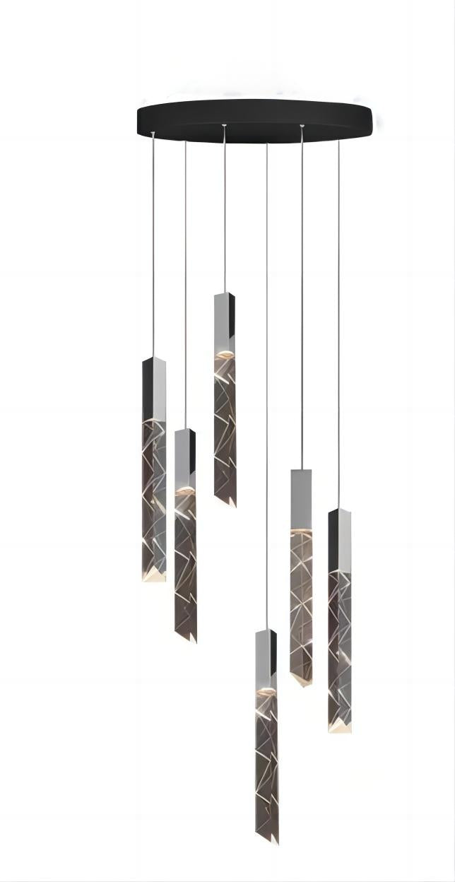 black modern chandelier
