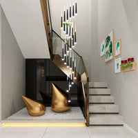 Thumbnail for 2-Story Foyer Pendant Meteor Light Staircase Chandelier