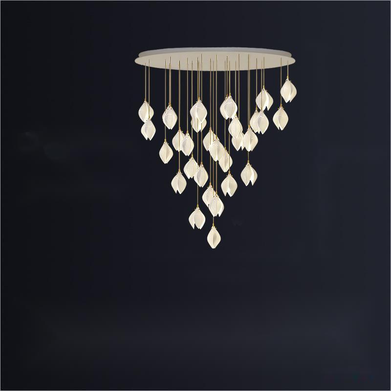 Modern Pendant Lights Orchid Ceramic Staircase Chandelier