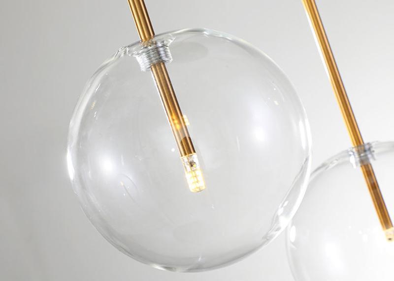 clear blown glass bubble pendant lamp