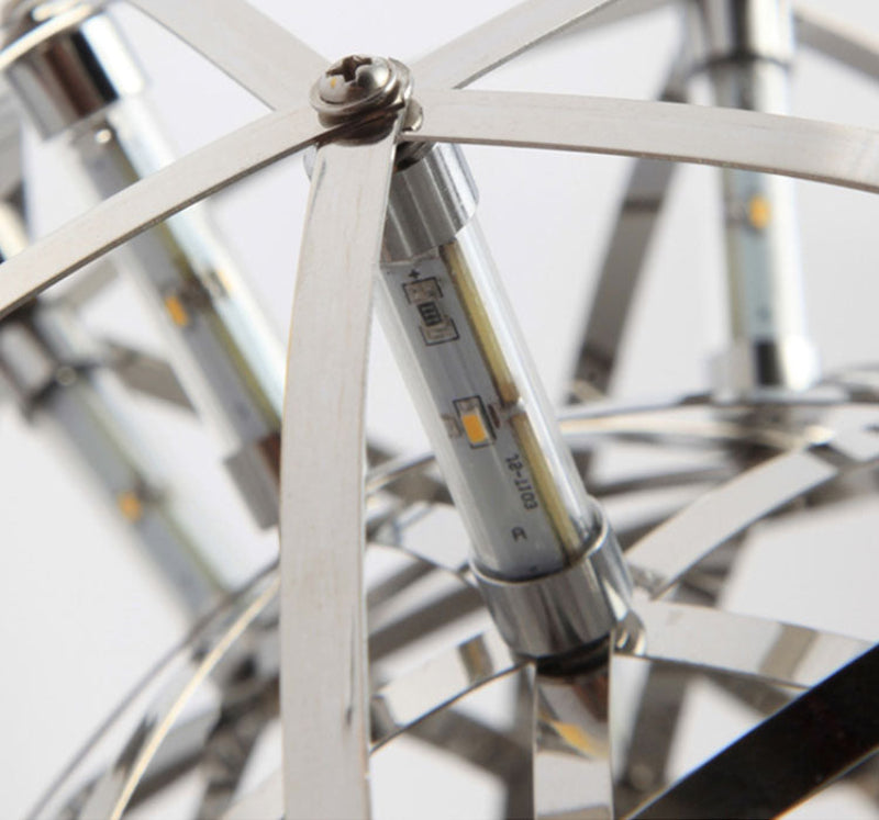 Chrome LED firework starburst chandelier, dandelion design for dining room foyer entryway two-story high ceiling