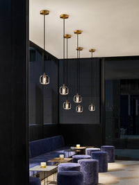 Thumbnail for Black spiral K9 crystal chandelier, square glass design for staircase foyer entryway two-story high ceiling