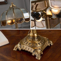 Thumbnail for Water Glass Bowl Nightstand Light Traditional Table Lamp in Brass