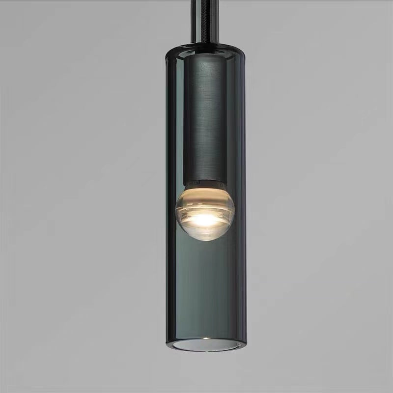 Black minimalist chandelier lighting featuring linear wire pendant with Italian copper for contemporary dining room foyer