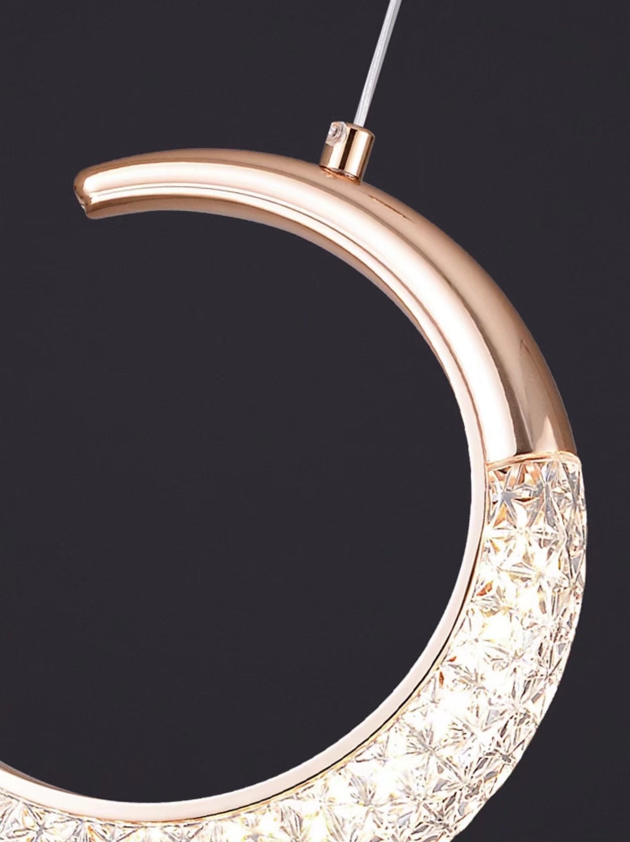 Moon hanging pendant lights with glass design creating modern lighting for staircase foyer entryway two-story ceiling