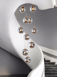Thumbnail for Murano-inspired glass chandelier with concave-convex bubble design featuring textured 3D surface for dining room foyer
