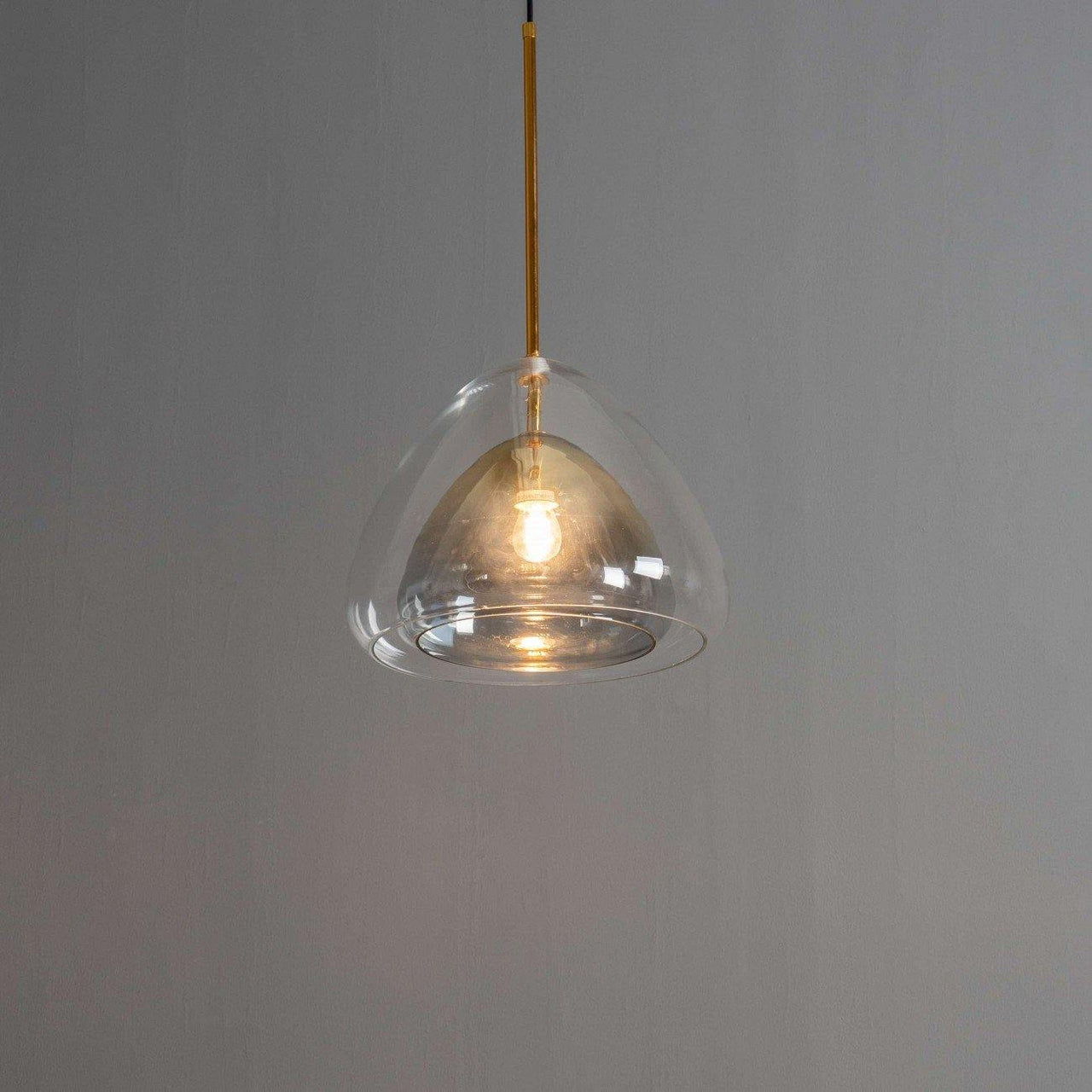 Modern geometric pendant light featuring simple glass bubble chandelier for dining room light fixtures contemporary space