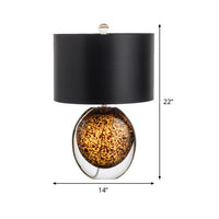 Thumbnail for Artistic Amber Art table lamp with large crystal base creating sophisticated ambiance for bedroom living room contemporary interior