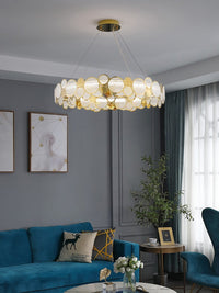 Thumbnail for Contemporary art deco chandelier with dimmer compatibility creating customizable ambiance for dining room living room villa shop