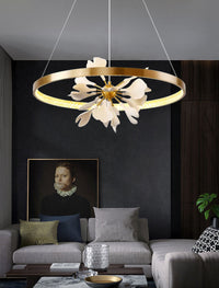 Thumbnail for Postmodern petal chandelier with art-inspired design creating sophisticated atmosphere for living room dining room reception hall