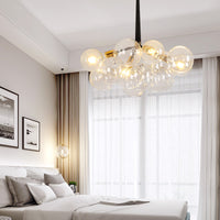 Thumbnail for Bubbles chandelier with Bubble Ball glass sphere design creating elegant lighting for modern dining room foyer