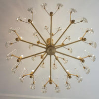 Thumbnail for Modern crystal chandelier lights featuring Candlestick Elegance design with candle-style arms for contemporary dining room entryway