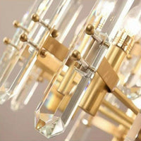 Thumbnail for Hanging crystal lights featuring Candlestick Elegance modern design with candelabra arrangement for dining room foyer entryway