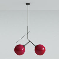 Thumbnail for Cherry Bloom Polish designer bubble chandelier with contemporary design creating elegant lighting for dining room foyer high ceiling