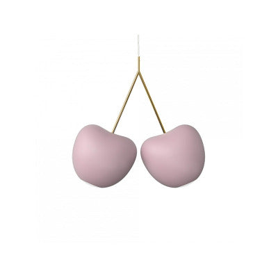 Chandelier lights with Cherry Blossom Italian fruit-inspired design creating artistic lighting for modern dining room foyer