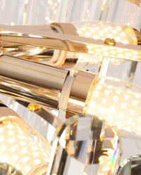 Thumbnail for K9 crystal pendant ceiling lights with flush mount creating ambient illumination for modern dining room living room entryway