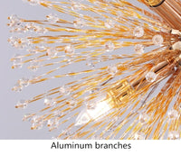 Thumbnail for Dining room light fixtures featuring Dandelion Crystal LED Sputnik chandelier with dandelion-inspired design for modern interior