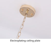 Thumbnail for Modern dining room chandelier with Dandelion Crystal LED Sputnik design creating contemporary ambiance for dining table lighting