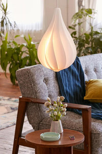 Thumbnail for Bubble chandelier light with Danish Minimalist teardrop spiral design creating elegant Nordic ambiance for dining room living room