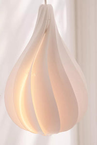 Thumbnail for Clear bubble chandelier featuring Danish Minimalist teardrop spiral pendant creating sleek Scandinavian ambiance for modern living space