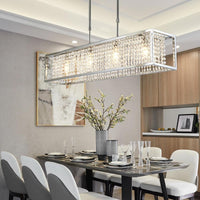 Thumbnail for Modern gold K9 crystal chandelier with encapsulated design creating impressively eye-catching focal point for foyer entryway