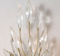 Thumbnail for Luxury crystal chandelier with Floral Bloom mid century design creating sophisticated lighting for dining room foyer contemporary interior