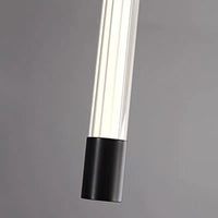 Thumbnail for Contemporary cascade lighting with tubular acrylic tubes creating flowing droplets of light for staircase foyer entryway,actual photos of the lamp body