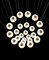 Thumbnail for Bubble ball chandelier with Frosted Cascade modern design creating sophisticated lighting for dining room foyer entryway