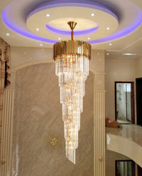Thumbnail for Luxurious chandelier hanging from a ceiling with decorative lighting