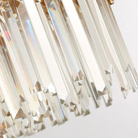 Thumbnail for Premium K9 crystal chandelier with sleek gold and dimmable LED creating customizable atmosphere for dining room restaurant