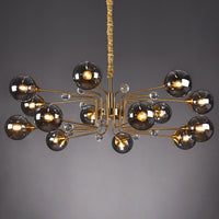 Thumbnail for Iron Bubble wrought iron crystal chandelier with bubble lights creating elegant lighting for dining room foyer living room