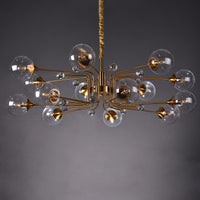 Thumbnail for Bubble chandelier light with Iron Bubble wrought iron and crystal design creating sophisticated lighting for dining room foyer