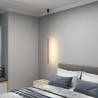 Thumbnail for Contemporary Long Bedside LED pendant chandelier with sleek linear form creating elegant bedside lighting for modern bedroom interior
