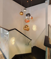 Thumbnail for Modern lava bubble pendant light, featuring a molten design, suitable for staircase lighting. UL listed.