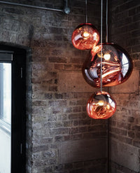 Thumbnail for Lava bubble pendant light, with a red finish, suitable for modern lighting in spaces such as dining rooms, kitchen islands, and entryways.
