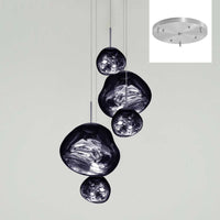 Thumbnail for A 5-light lava bubble pendant light with a molten design, suitable for modern lighting in spaces such as restaurants, kitchen islands, living rooms, and foyers. Easy to install.