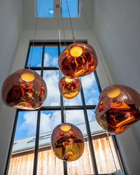 Thumbnail for Lava bubble-shaped restaurant pendant light, featuring a molten acrylic design, suitable for modern lighting in spaces such as restaurants, kitchen islands, and entryways.