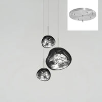 Thumbnail for 3 Lava bubble light fixture, molten design for dining room kitchen island living room foyer modern lighting