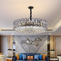 Thumbnail for K9 crystal kitchen pendant lights with elegant design creating sophisticated atmosphere for dining room kitchen island lighting