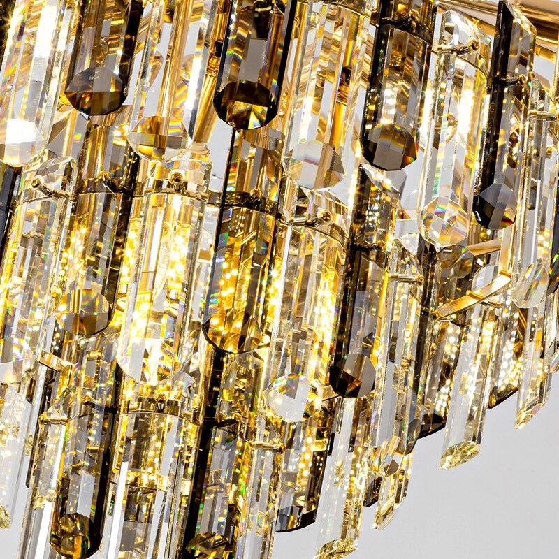 Elegant Mono Brenton smoked crystal chandelier with modular design creating refined beauty for dining room living room foyer