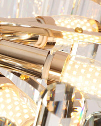 Thumbnail for Contemporary Mono Brenton chandelier with smoky grey crystals creating impressively eye-catching focal point for dining room