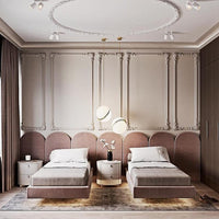Thumbnail for Moon Hemisphere chandelier with opal sphere crescent creating celestial lighting for modern living room dining room high ceiling
