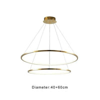 Thumbnail for Modern foyer chandelier featuring Multi-Ring Luxury stainless steel design with circular arrangement for entryway high ceiling lighting