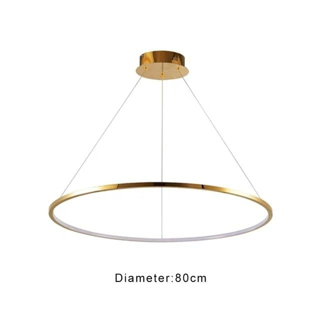Multi-Ring Luxury chandelier light fixture with stainless steel design creating modern lighting for dining room foyer entryway