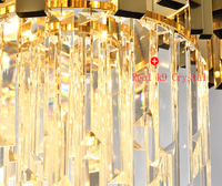 Thumbnail for Modern crystal lights for living room featuring Multi-Ring design with concentric circles for contemporary dining room foyer