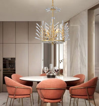 Thumbnail for High-end European chandelier with iron and K9 crystals creating tropical sophistication for luxury home hotel reception hall